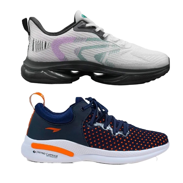 ASIAN POWERPLAY-14 Running Shoes With ASIAN Men's Creta-12 Men's Running Shoes Combo