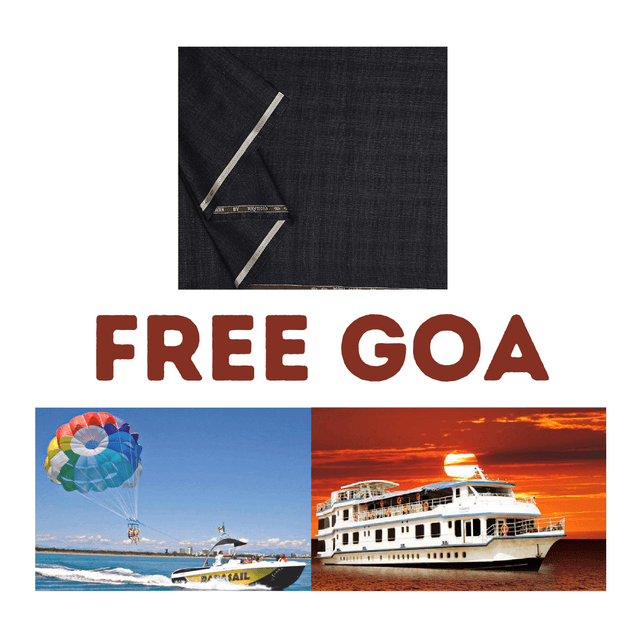 Ex- Raymond 1Pc 3.25 Meter Suit Length + Free Goa Trip 2N/3 Days, Free Card