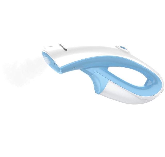 Havells Wrinkly Hand Held Garment Steamer 920 Watts - Ergonomic Design,150Ml Tank Capacity,(Blue And White)