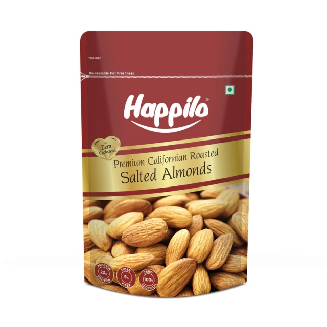 Happilo Premium Californian Almonds Roasted & Salted 200 g