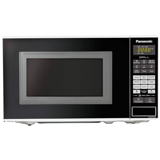 Panasonic 20L Grill Microwave Oven(NN-GT221WFDG,White, 38 Auto Cook Menus )