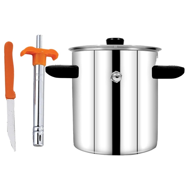 N-Duraa Milk Boiler - 1 Ltr + N-Duraa Kitchen Lighter Knife