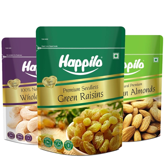 Happilo Premium Dry Fruits Combo Pack of 3
