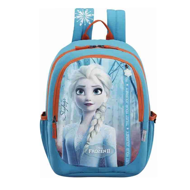 Skybags Polyester Printed Pattern Frozen Champ 01 Backpack (Blue, Small)