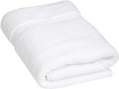 100% Cotton Large Full Size White Bath Towels , Super Soft Absorbent Antibacterial, 550 GSM, Full Large Size (Pack of 1)