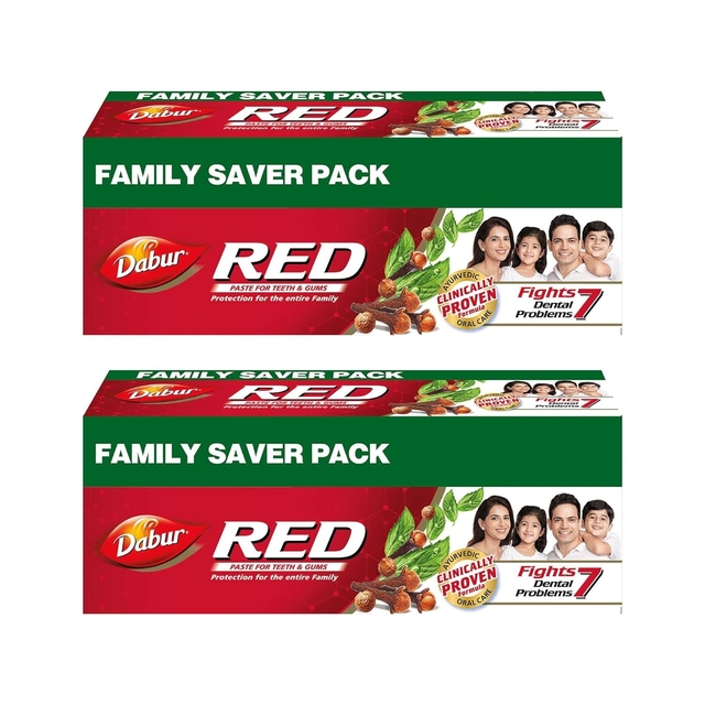 Dabur Red Toothpaste -1000g (500g*2) | World's No.1 Ayurvedic | Fluoride Free | Helps In Bad Breath Treatment, Cavity Protection, Plaque Removal | For Whole Mouth Health | Power Of 13 Potent Ayurvedic Herbs
