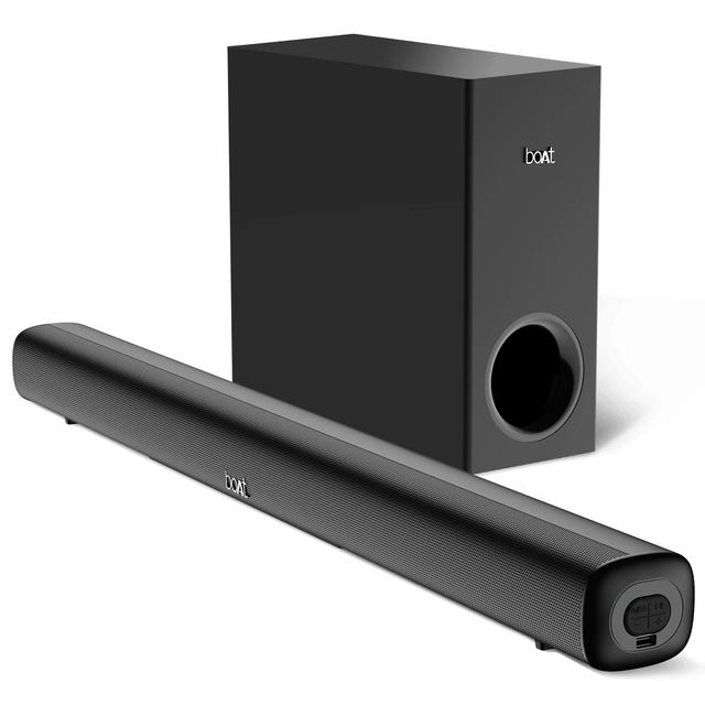 boAt Aavante Bar Mystiq Soundbar with 100W RMS Signature Sound, 2.1