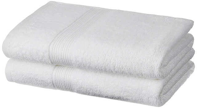 Ex- 100% Cotton Pack of 2  Bath Towel,Large Size (White)