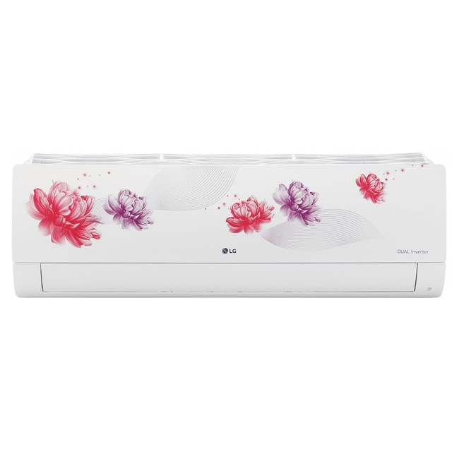LG 1.5 Ton 5 Star, Wi-Fi, Energy Manager+, DUAL Inverter Split AC (Copper, AI+ Convertible 6-in-1, Diet Mode+, 4 Way Swing, HD Filter with Anti-Virus Protection, US-Q19FWZE, White Floral)