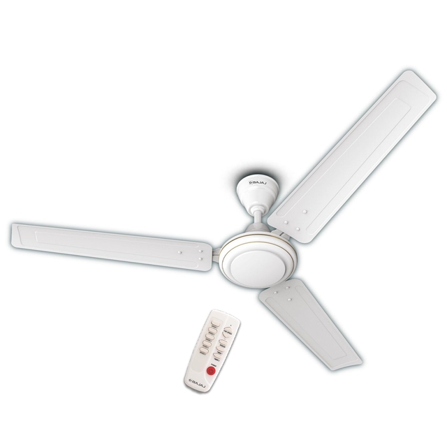 Bajaj Frore Turbo 1200 MM BLDC Ceiling Fan For Home | Remote Control Operated | 5 Star Rated | Energy Saving | Lightweight Ceiling Fan | High Speed | Anti Corrosive Blacdes 【White】