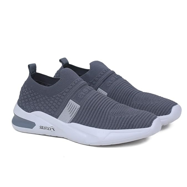 asian Hattrick-27 Darkgrey Walking Shoes Walking Shoes For Men (Grey)