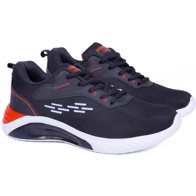 ASIAN EXPRESS-08N Black Men's Sports Running Shoes
