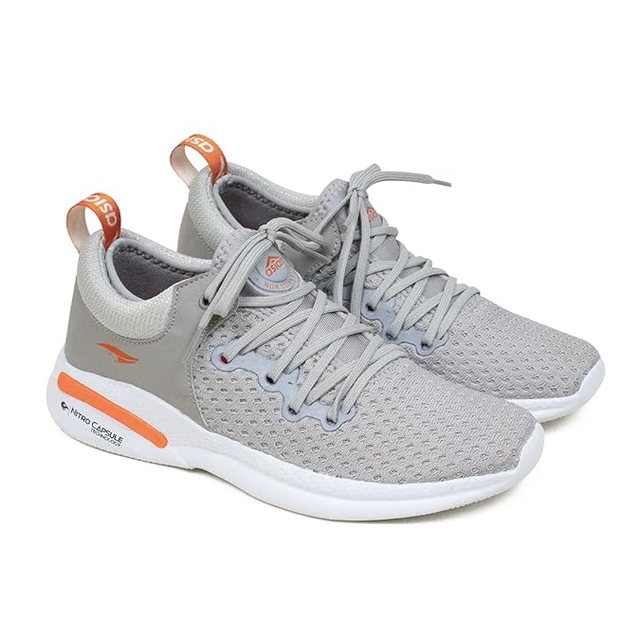 ASIAN Men's Creta-12 Men's Running Shoes with Breathable Knitted Upper | Gym,Training, Running Shoes for Men's & Boy's (gray)