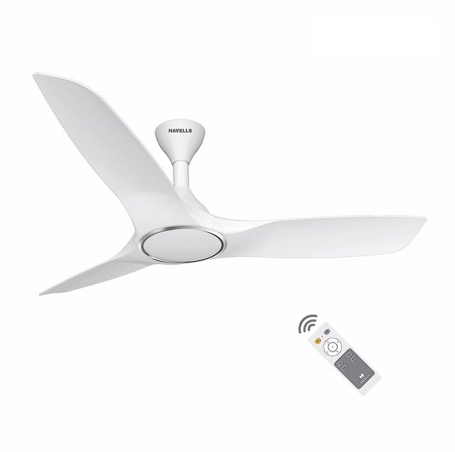 Havells Stealth Air " The most silent BLDC fan with Premium Look and Finish", 1200mm BLDC motor and Remote Controlled Ceiling Fan (Pearl White,)