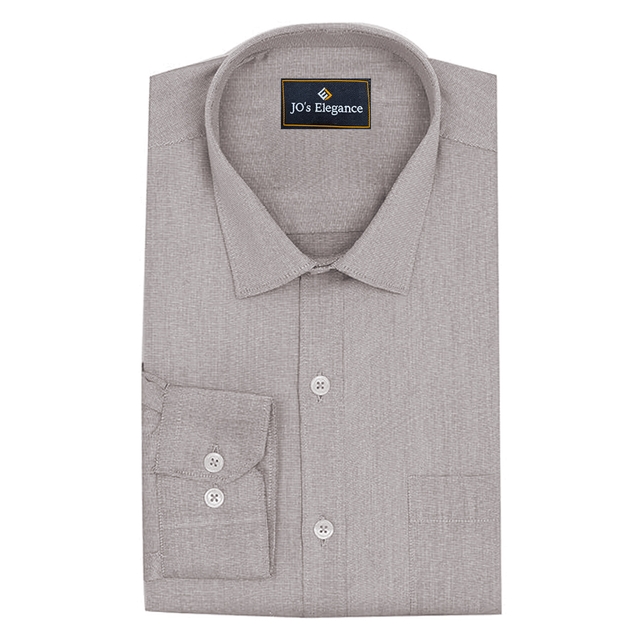 JO'S Elegance Men's Solid Cotton Rich Formal Shirt | Plain | Full Sleeve-Regular Fit