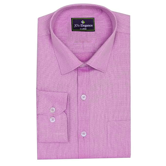 JO'S Elegance Men's Solid Cotton Rich Formal Shirt | Plain | Full Sleeve-Regular Fit