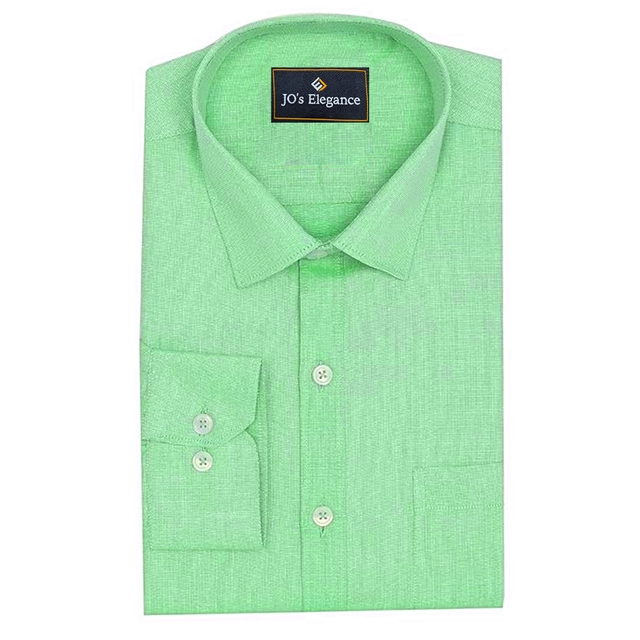 JO'S Elegance Men's Solid Cotton Rich Formal Shirt | Plain | Full Sleeve-Regular Fit