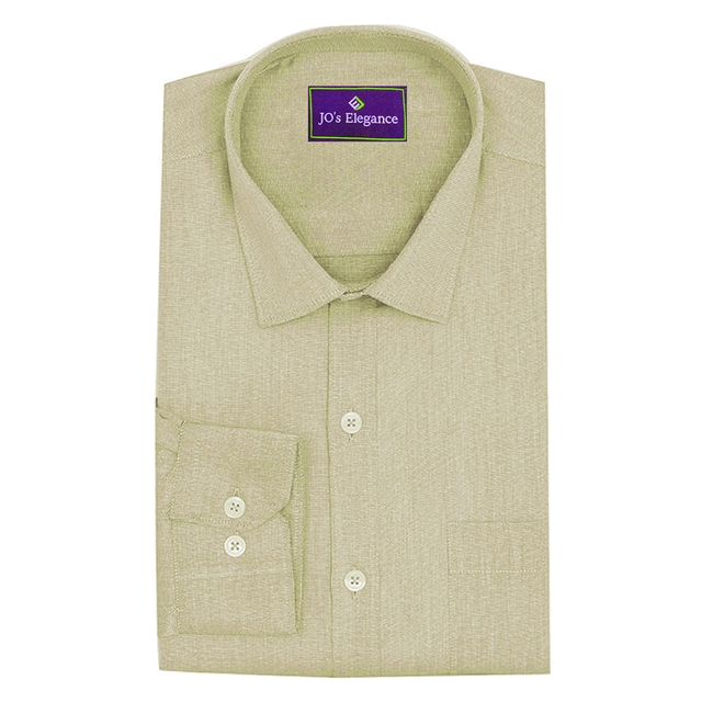 JO'S Elegance Men's Solid Cotton Rich Formal Shirt | Plain | Full Sleeve-Regular Fit