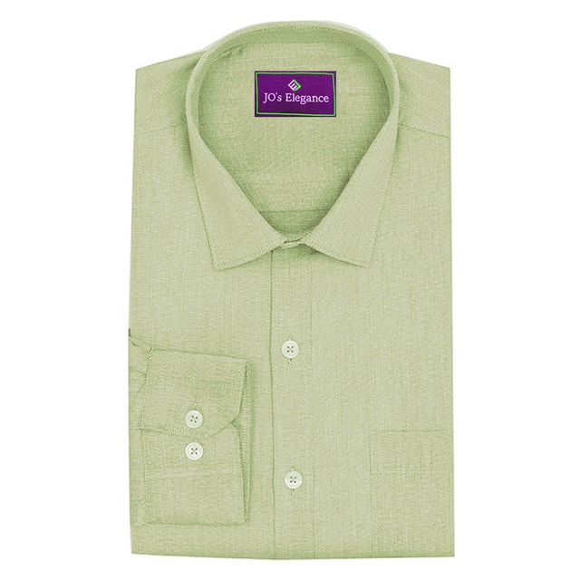 JO'S Elegance Men's Solid Cotton Rich Formal Shirt | Plain | Full Sleeve-Regular Fit
