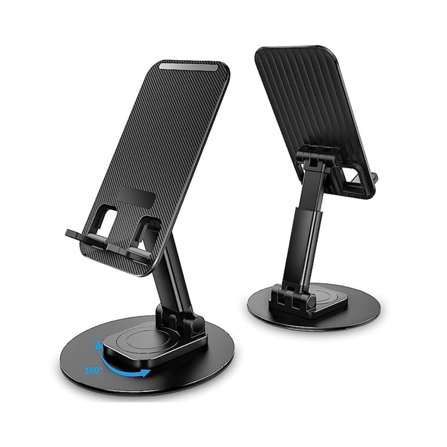 IVON Mobile Stand Holder for Desk Sturdy, Anti-Slip, Height & Angle Adjustable Mobile Holder (Black) IV - HL 20
