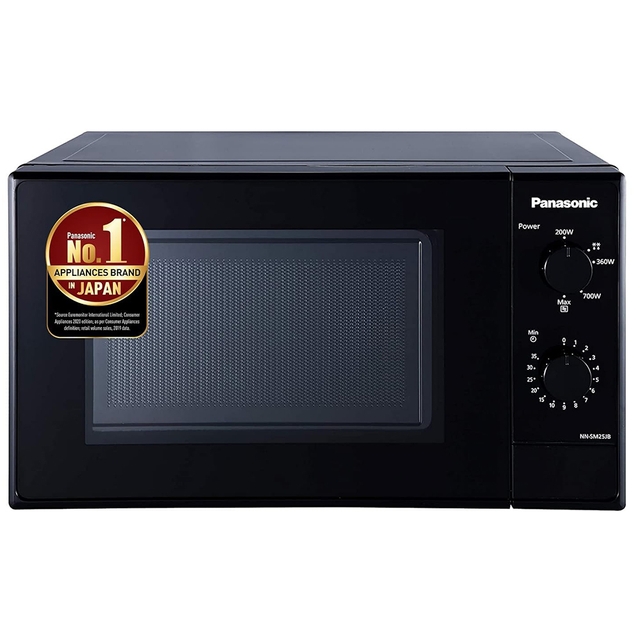 Panasonic 20L Solo Microwave Oven (NN-SM25JBFDG,Black)