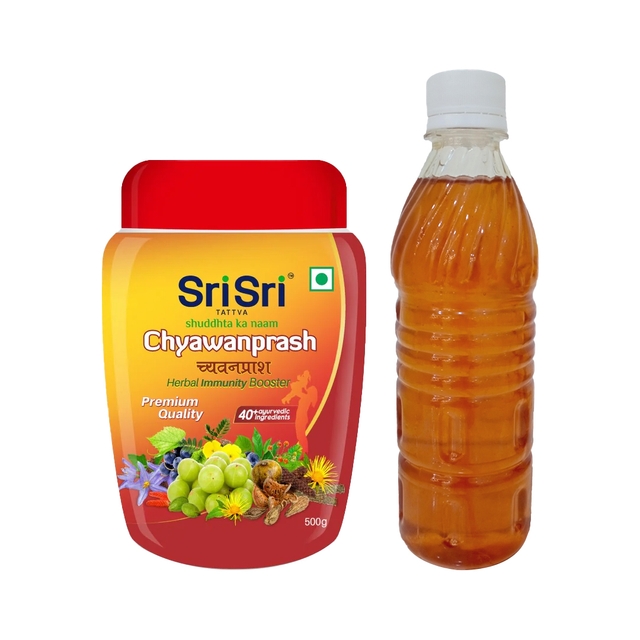 Sri Sri Tattva Chyawanprash, 500g with Malnad Pure Honey, 100% Purity, No Added Sugar, 500g