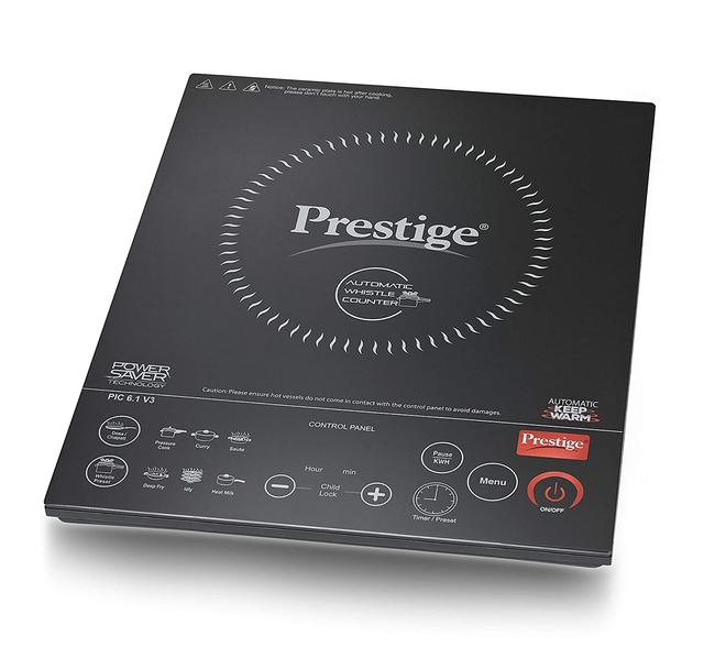 Prestige PIC 6.1 V3 PIC 2200 Watts Induction Cooktop & Automatic Whistle Counter
