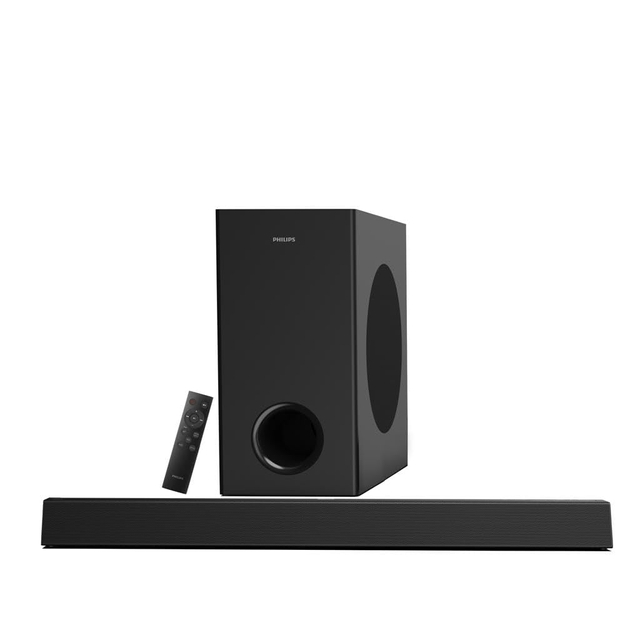 Philips TAB7007 2.1 CH 240W Dolby Digital Plus Bluetooth Soundbar V5.3 with Wireless subwoofer, & Remote Control (Black)