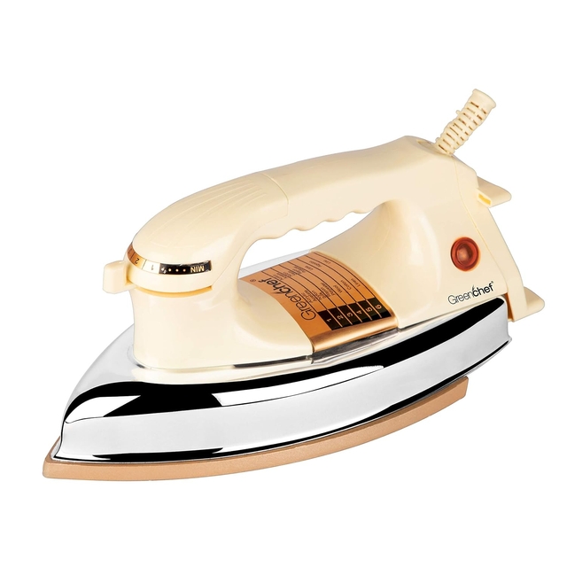Greenchef D - 907 Quick Heating 1000 W Dry Iron  (Yellow)