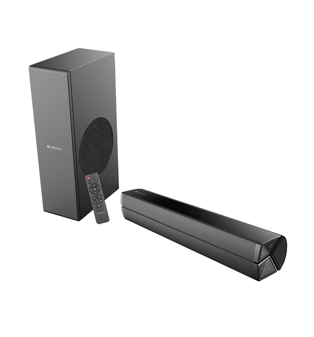 ZEBRONICS Juke BAR 100A Compact Soundbar with Subwoofer, 60W RMS Output,Powerful Bass, Glossy Design, HDMI ARC,