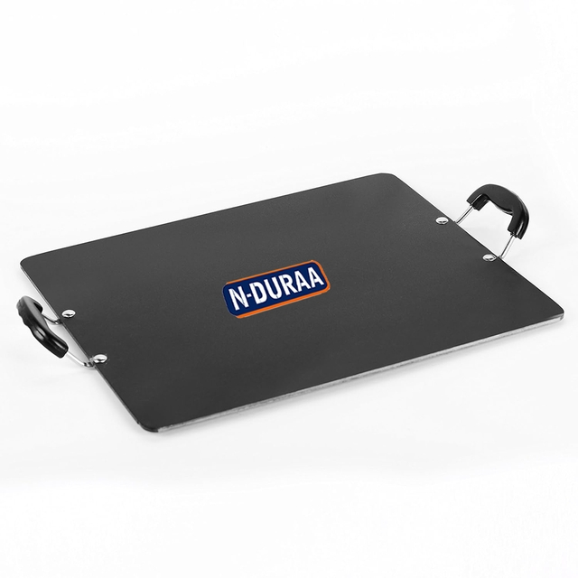 N-DURAA Premium Nonstick Tawa, Dosa Roti Chapati Pathiri Tawa, Large Rectangular 28 cm.