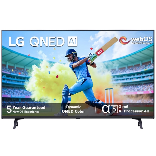 LG 139 cm (55 inches) QNED-75 Year 2024 Edition 4K Ultra HD (3840x2160) Smart WebOS QNED TV 55QNED75SRA (Black)