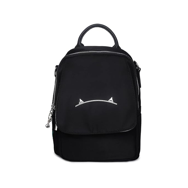 Solid Backpack with Zip Lock
