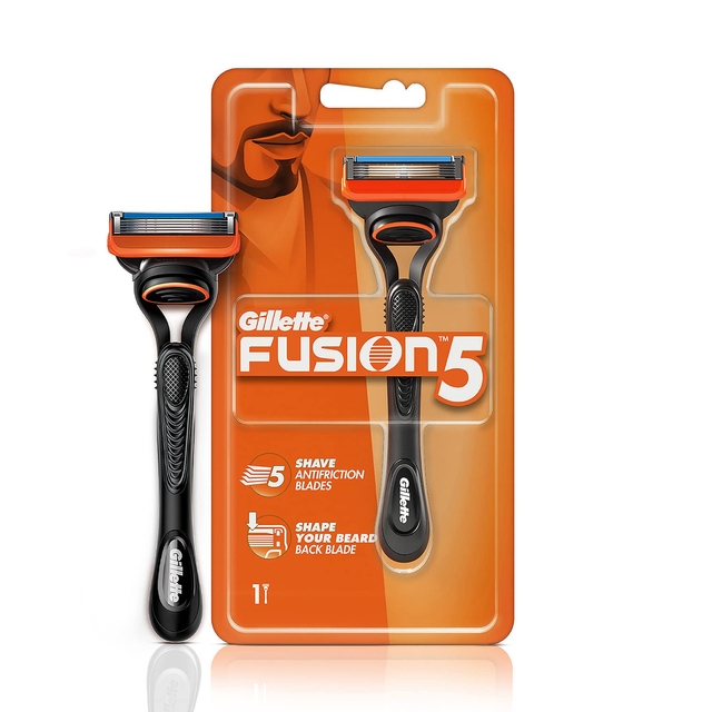 Gillette Fusion Manual Razor for Men | Pack of 1 | With styling back blade