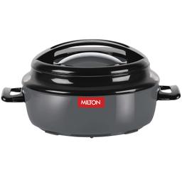 MILTON Ernesto Inner Stainless Steel Jr. Casserole Set of 3 (420 ml, 850 ml, 1.43 litres), Grey | Easy to Carry | Serving | Stackable