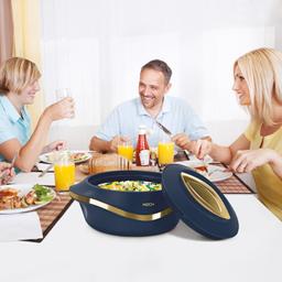 MILTON Pearl Inner Stainless Steel Jr. Casserole Set of 3 (455 ml, 860 ml, 1270 ml), Blue