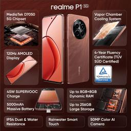 realme P1 5G (Phonix Red, 8GB RAM, 128GB Storage)