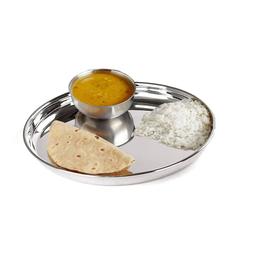 Heavy gauge Stainless Steel Dinner Set 4-Pcs. (1 Plate,/2 Cups,Stainless Steel Water Storage/Chambu