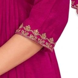 Women Ethnic Motifs Embroidered Panelled Thread Work Kurta with Trousers & With Dupatta (3 Set Piece )