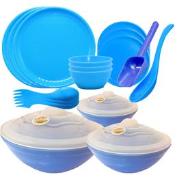 Plastic Dinner Set, Food Grade Unbreakable Dinner Set, 26 pcs Dinner Set