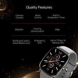 boAt Ultima Regal Smart Watch w/ 2.01”(5.10 cm) Ultra AMOLED Display, 1000 NITS Brightness, Premium Metal Body, Functional Crown, Watch Face Studio, Emergency SOS,BT Calling(Cool Grey)
