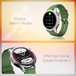 boAt Luxury Smart Watch Enigma Radiant w/ 1.43”(3.63 cm) AMOLED Display, Functional Crown, BT Calling, Upto 6 Days Battery, Sports Modes, Guided Breathing, Smart Watch for Men & Women(Olive Green)