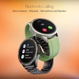 boAt Luxury Smart Watch Enigma Radiant w/ 1.43”(3.63 cm) AMOLED Display, Functional Crown, BT Calling, Upto 6 Days Battery, Sports Modes, Guided Breathing, Smart Watch for Men & Women(Olive Green)
