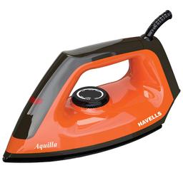 Havells PLASTIC Aquilla 1000 Watt Dry Iron With American Heritage Non Stick (Amber), 1000 Watts