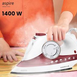 Havells ABS Aspire 1400 Watt Steam Iron Press With Precision Tip Sole Plate,