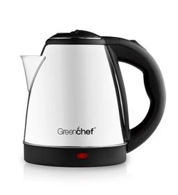 GREENCHEF Automatic Stainless Steel Electric Kettle (Silver Black),600 Watts,1.5 Liter With SmartQuick Presents Stainless Steel Water Bottle,1 litre