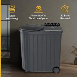 Whirlpool 10Kg Semi-Automatic Top Loading Washing Machine (Ace XL 10, Graphite Grey (10YR)