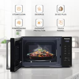Panasonic 25L Solo Microwave Oven (NN-ST310QBFG, Black, 85 Auto Cook Menus)