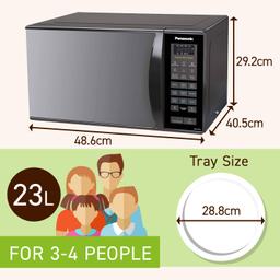 Panasonic 23 L Convection Microwave Oven(NN-CT353BFDG,Black Mirror, 360° Heat Wrap, stainless steel cavity, Magic Grill)