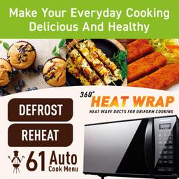 Panasonic 23 L Convection Microwave Oven(NN-CT353BFDG,Black Mirror, 360° Heat Wrap, stainless steel cavity, Magic Grill)